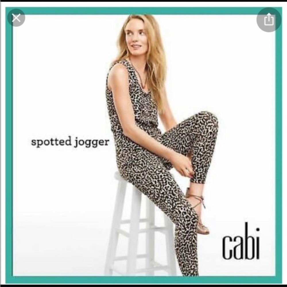 Cabi Pivot Spotted Jogger Leopard sz xs
